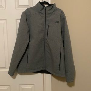The North Face gray windwall soft shell jacket